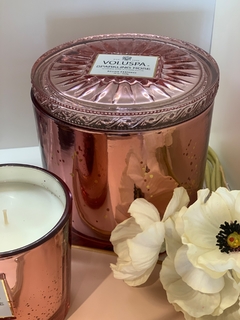 Vela pote vidro 150h Sparkling Rose