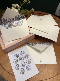 Kit Cartão social flores lilás - comprar online