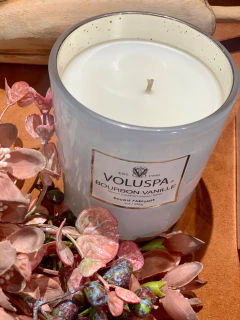 Vela copo vidro classico 60h Bourbon Vanille - comprar online