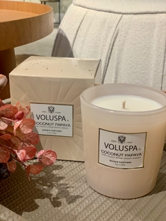Vela copo vidro classico 60h Coconut Papaya