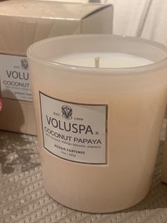 Vela copo vidro classico 60h Coconut Papaya na internet
