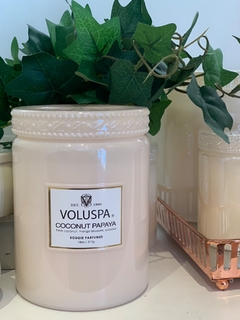 Vela pote vidro 100h Coconut Papaya