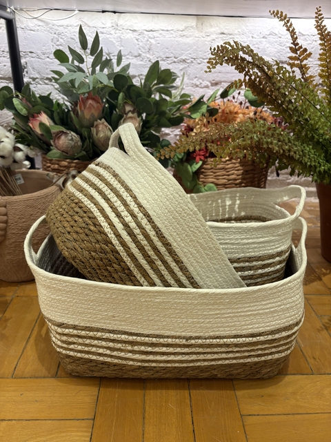 Cesto retangular bicolor M - comprar online