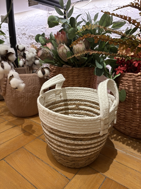 Cesto redondo bicolor P - comprar online