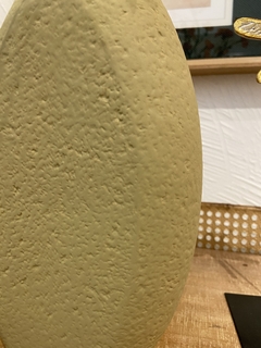 Vaso cerâmica chato oliva - comprar online