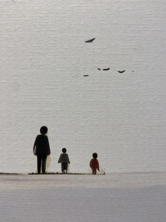 Quadro surreal árvore seca na internet