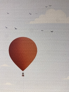 Quadro surreal balão na internet