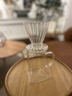Cafeteira e filtro em vidro