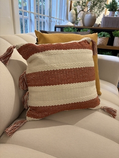 Almofada bicolor terracota - comprar online