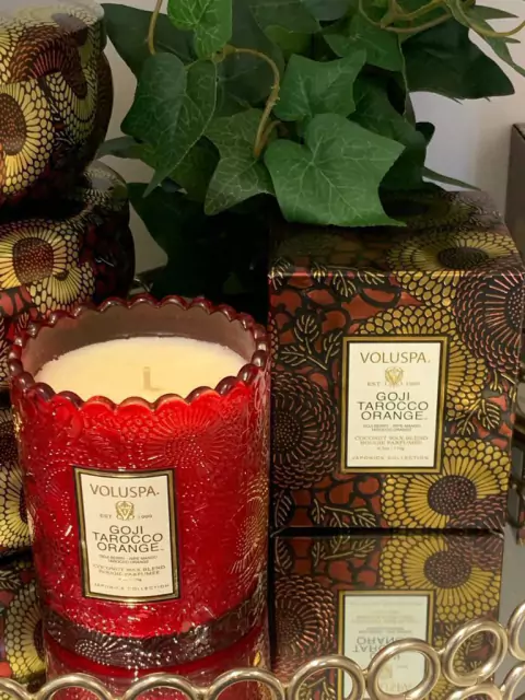 Vela copo trabalhado 45h Goji Tarocco Orange