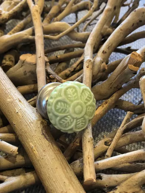 Puxador verdinho flor