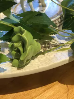 Puxador flor verde - comprar online