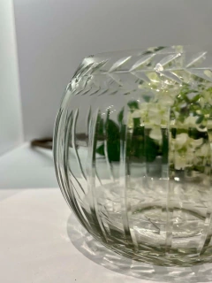 Porta vela em vidro | folhas G na internet