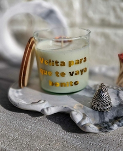Velas de soja en vasos mini cinzano