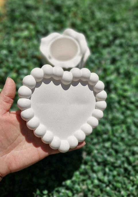 Bandeja corazón con burbujas sin impermeabilizar