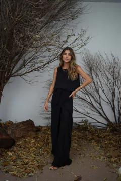 Calça saia transpassada Aisha Preto