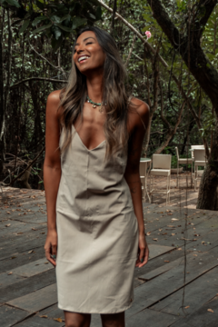 Vestido Bridge aveia - comprar online