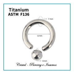 BCR en Titanio Grado Implante ASTM-F136 a partir de 2mm - Cristal