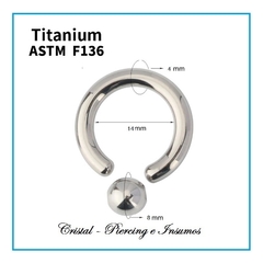 BCR en Titanio Grado Implante ASTM-F136 a partir de 2mm - Cristal