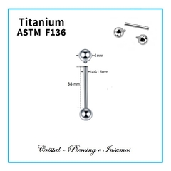 Barbell en Titanio grado implante ASTM-F136 - comprar online