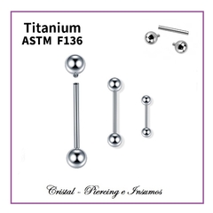 Barbell en Titanio grado implante ASTM-F136