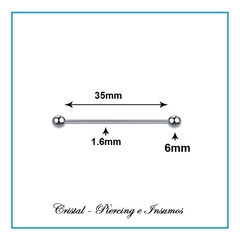 Barbell Rectos (Barras) - Cristal