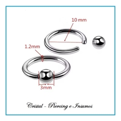 BCR (Ball Captive Ring) - Cristal