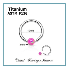 BCR con bola de opalo en Titanio Grado Implante ASTM-F136 en internet