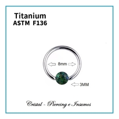 BCR con bola de opalo en Titanio Grado Implante ASTM-F136 - comprar online