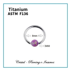 BCR con bola de opalo en Titanio Grado Implante ASTM-F136 en internet