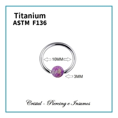 BCR con bola de opalo en Titanio Grado Implante ASTM-F136 - tienda online