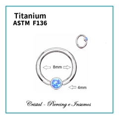 BCR con top de opalo en Titanio Grado Implante ASTM-F136 - comprar online