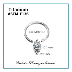 BCR con cristal plano y filigrana en Titanio Grado Implante ASTM-F136 en internet