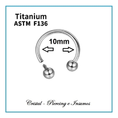 Circular Barbell Titanio Grado Implante ASTM-F136 - Cristal