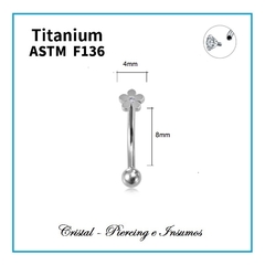 Barbell curvo con formas en Titanio Grado Implante ASTM-F136 - tienda online