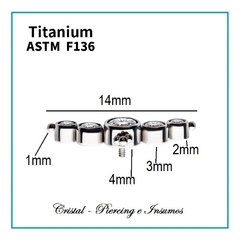 Top cluster con 5 zirconias y filigranas en Titanio Grado Implante ASTM-F136 en internet