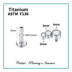 Labret triple zirconia en Titanio Grado Implante ASTM-F136 - comprar online