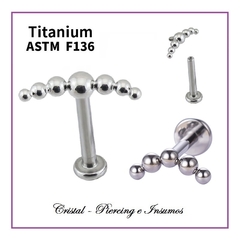 Labret Cluster 5 y 7 esferas en Titanio Grado Implante ASTM-F136 - comprar online