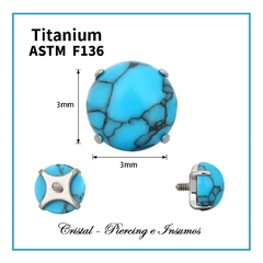 Top de piedras naturales engarzadas en Titanio Grado Implante ASTM-F136 - comprar online