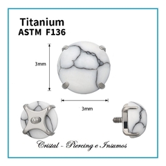 Top de piedras naturales engarzadas en Titanio Grado Implante ASTM-F136 - comprar online