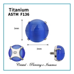 Top de piedras naturales engarzadas en Titanio Grado Implante ASTM-F136 - tienda online