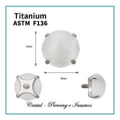 Imagen de Top de piedras naturales engarzadas en Titanio Grado Implante ASTM-F136