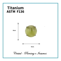 Imagen de Top de piedras naturales engarzadas en Titanio Grado Implante ASTM-F136