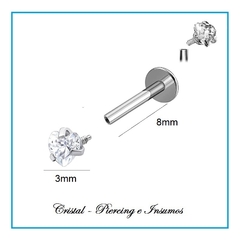 Labret rosca interna strass con formas - comprar online