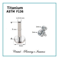 Labret doble zirconia en Titanio Grado Implante ASTM-F136 en internet