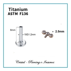 Labret multiesferas en Titanio Grado Implante ASTM-F136 - comprar online