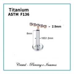 Labret multiesferas en Titanio Grado Implante ASTM-F136 en internet