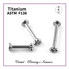 Labret Trinity Rosca Interna Titanio Grado Implante ASTM-F136