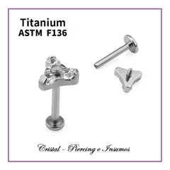 Labret trinity con zirconia Titanio Grado Implante ASTM-F136