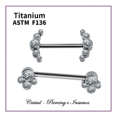 Barbell con multiples zirconias en Titanio grado implante ASTM-F136 - comprar online